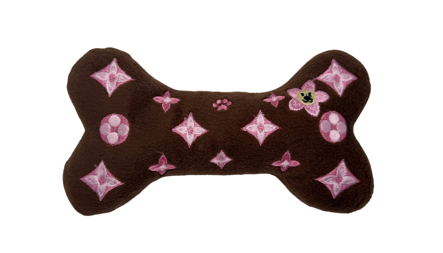 Chewy Vuiton Brown Blossom Bone